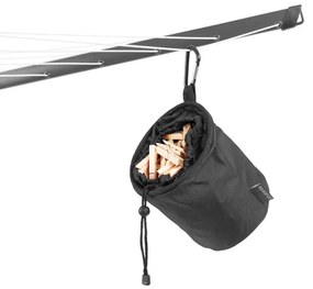 Uscator de rufe pentru exterior Brabantia Lift-O-Matic 1003467, 50 m, Inaltime reglabilă, Baza pentru betonare, Husa, Geanta clesti, Rezistent la coroziune, Negru