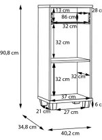 Dulap de baie VENOM verde/stejar artisan