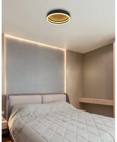 Plafoniera LED design modern Hedi negru, auriu