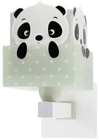 Dalber 63169H - Lampa de perete pentru copii PANDA 1xE27/60W/230V verde