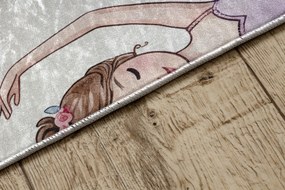 BAMBINO 61600 covor lavabil Balerina, pentru copii anti-alunecare - cremă / roz