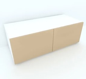 Armonia Comoda alba cu 2 usi cu sistem &quot;PUSH TO OPEN&quot; fronturi PAL Cappuccino