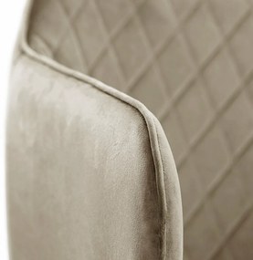 Scaun de sufragerie din catifea VIALLI cappuccino