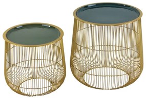 ​Set 2 masute Cage aurii