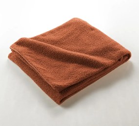 Pătură roșie/portocalie din polar/fleece 125x150 cm Curly Wooly – douceur d'intérieur