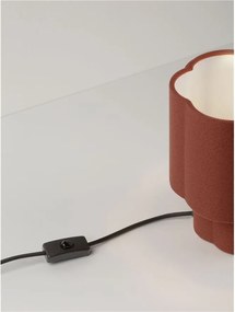 Veioza, Lampa de masa cu abajur rosu maroniu BLOOSY