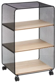 Etajera Kaiyen Mesh metal, 3 rafturi, 43.6 x 28 x H 74 cm