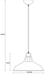 Lucide 43401/31/30 - Lampa suspendata BRASSY-BIS 1xE27/60W/230V negru