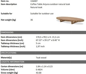 Masuta pentru exterior design LUX Anjuna