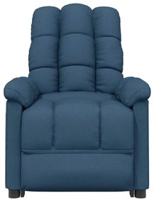 Fotoliu de masaj rabatabil electric, albastru, material textil 1, Albastru