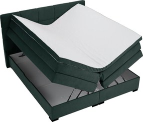 Pat boxspring, 200x200, verde, APRIL
