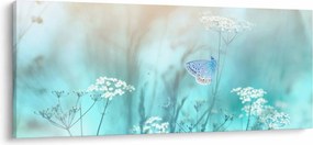Tablou - Fluture în albastru (120x50 cm)