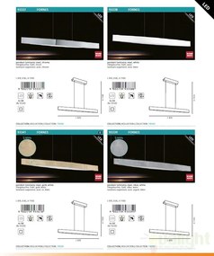 Lustra, Pendul modern L-97cm, finisaj auriu/alb, LED Fornes 93341 EL