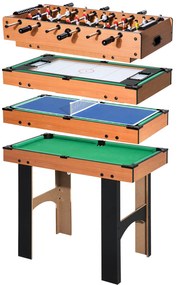 HOMCOM Masă de Jocuri 4 în 1 pentru Copii 6+ Ani, 87x43x73 cm, Multicolor | Aosom Romania