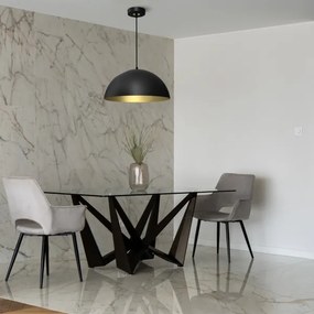 Lustră pe cablu BETA 1xE27/60W/230V d. 45 cm neagră