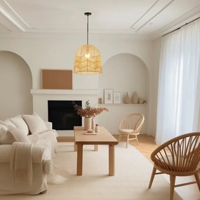 Lustră pe cablu Immax 08263L PELO 1xE27/40W/230V d. 50 cm ratan