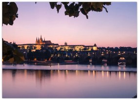 Tablou cu palatul din Praga și Vltava (70x50 cm)