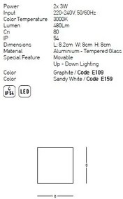 Aplica LED iluminat exterior ambiental IP54 Heime alba