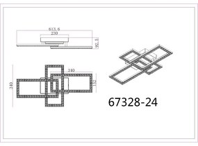 Plafoniera LED design slim SAPENA 24W