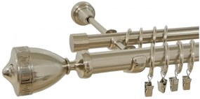 Galerie dubla VERSUS 25/19 - INOX (Alege marime: 180 cm)