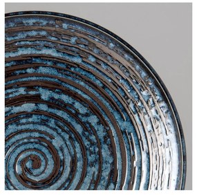 Farfurie din ceramică MIJ Copper Swirl, ø 25 cm, albastru