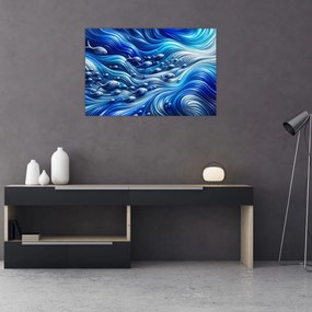 Tablou – Pești în valuri (90x60 cm)