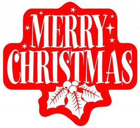Sticker decorativ Ornament Merry Christmas