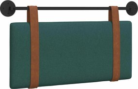 vidaXL Cap de pat suspendat Verde închis 100 x 55 x 5 cm PU antic