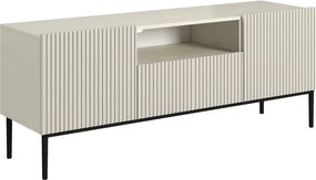 Comodă TV Nicole 150 cm cu sertar și nișă – cashmere / picioare negre