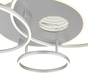 Globo 48466-54A-LED Plafonieră reglabilă INVERTINA 54W/230V 90x70 cm argintie + telecomandă
