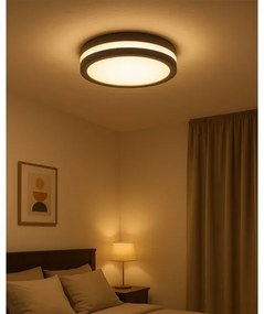 Plafonieră LED cu senzor de mișcare LED/20W/230V 3000/4000/6500K IP54 antracit