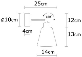 Aplică de perete albă/în culoare naturală Manavgat – Opviq lights