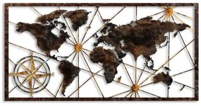 Decorațiune de perete 120x60 cm metal hartă a lumii