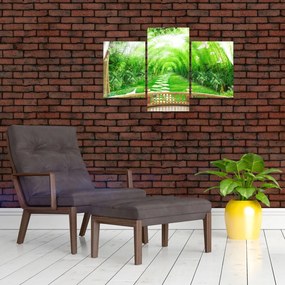 Tablou - Privire la grădina tropicală (90x60 cm)