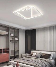 Lustra LED G3943 WH – 160W, cu telecomanda, ~14.400 lumeni, 3 temperaturi de culoare