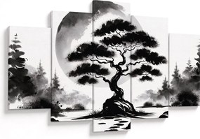 Tablou – Bonsai alb-negru (150x105 cm)