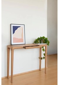 Masă consolă în culoare naturală din lemn masiv de stejar 12x110 cm Heart'n'Soul – UMAGE