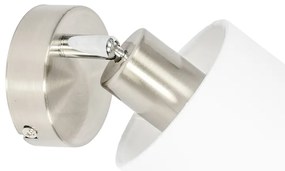 Aplică modernă din oțel cu abajur alb reglabil - Hetta