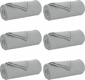 vidaXL Pături de aruncat 6 pcs Gri 270 x 240 cm Molton