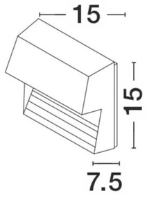 Spot LED ambiental scari de exterior IP54 KRYPTON NVL-752250