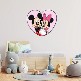 Autocolant de perete "Mickey și Minnie într-o inimă”