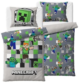 Lenjerie de pat pentru copii MinecraftDescoperă-ți lumea, 140 x 200 cm, 70 x 90 cm