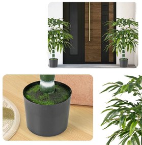 Plantă artificială bambus, 1 m, set 2 bucăți