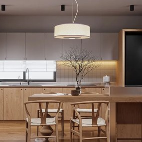 Lustră pe cablu GARDA 1xE27/60W/230V d. 40 cm alb