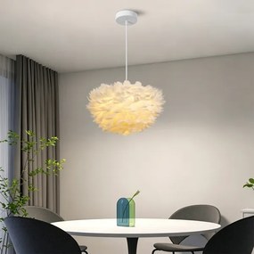 BRILAGI - Lustră suspendată pe cablu FEATHER 3xE27/40W/230V Ø 40 cm albă
