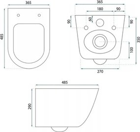 Vas WC suspendabil Rea Carlo Mini Tornado Rimless Flat Pro