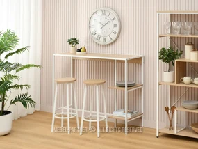 Set de bar Everet (sonoma + alb) (pentru 2 persoane). 1111870