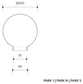 Abajur de rezervă pentru aplică PARK E27 d. 20 cm gri