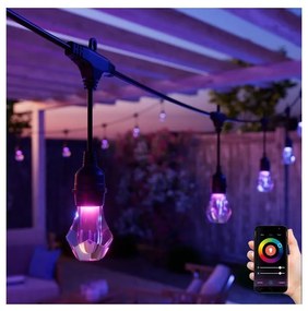Nanoleaf NF084K02-20SLO - LED RGBWIC Girlandă 20xLED 15m Wi-Fi IP65, dimabilă