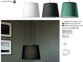 Lustra / Pendul modern design elegant 42cm SAVOY negru/verde